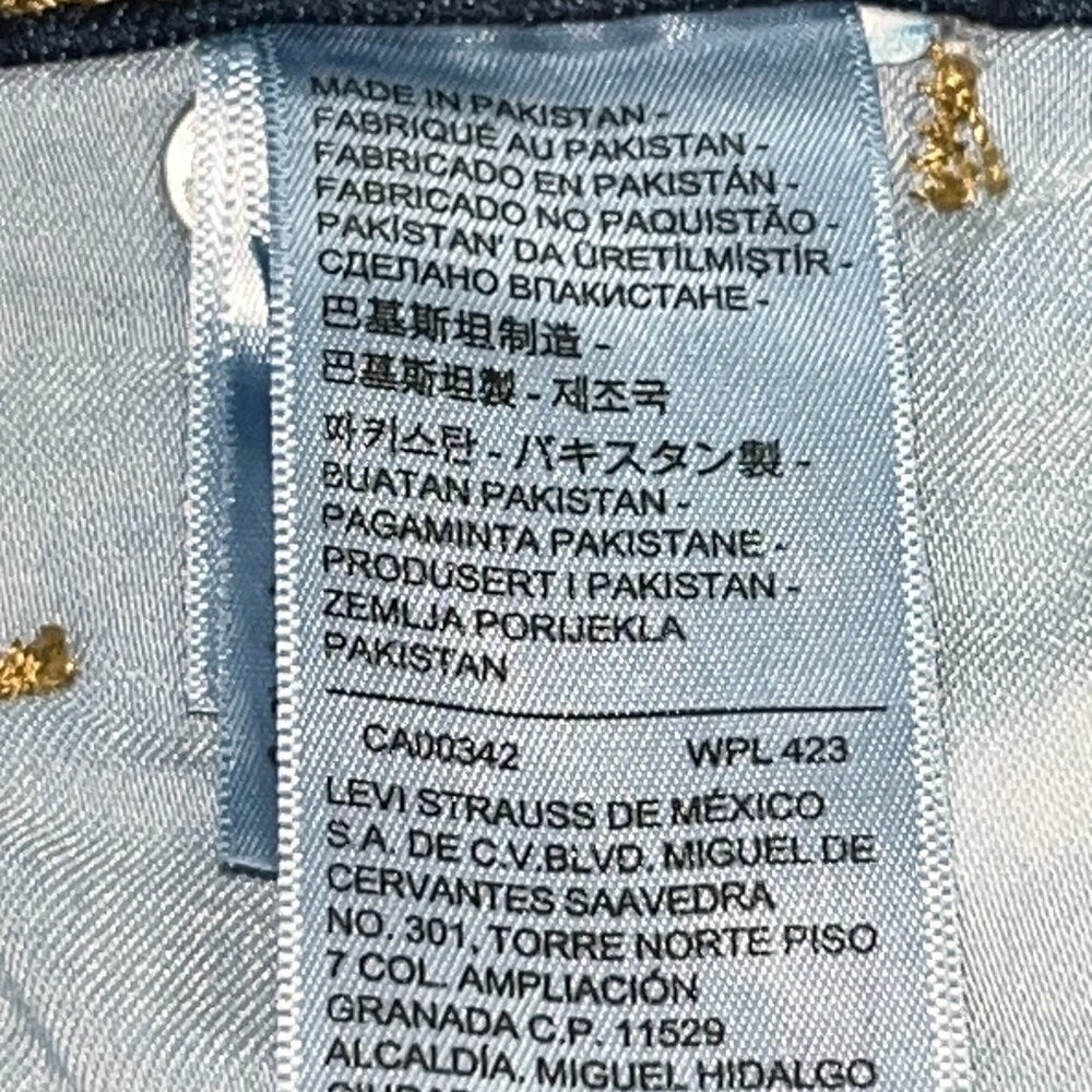 LEVI'S 318 SHAPING EXTRA WIDE LEG DARK WASH STRETCH DENIM JEANS - NWOT - W29 L31 - Picture 13 of 14